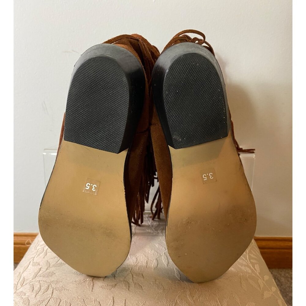 Smokey Mountain Boots Brown Western Fringe Suede Cowboy Boots Womens Size 3.5 - Picture 7 of 9